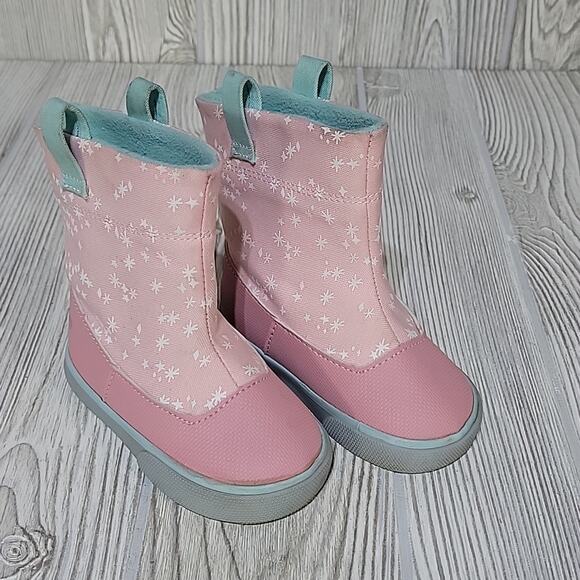 See Kai Run Ripley Weatherproof Pull On Boots Pink Kids Size Toddler 5 - Picture 9 of 14